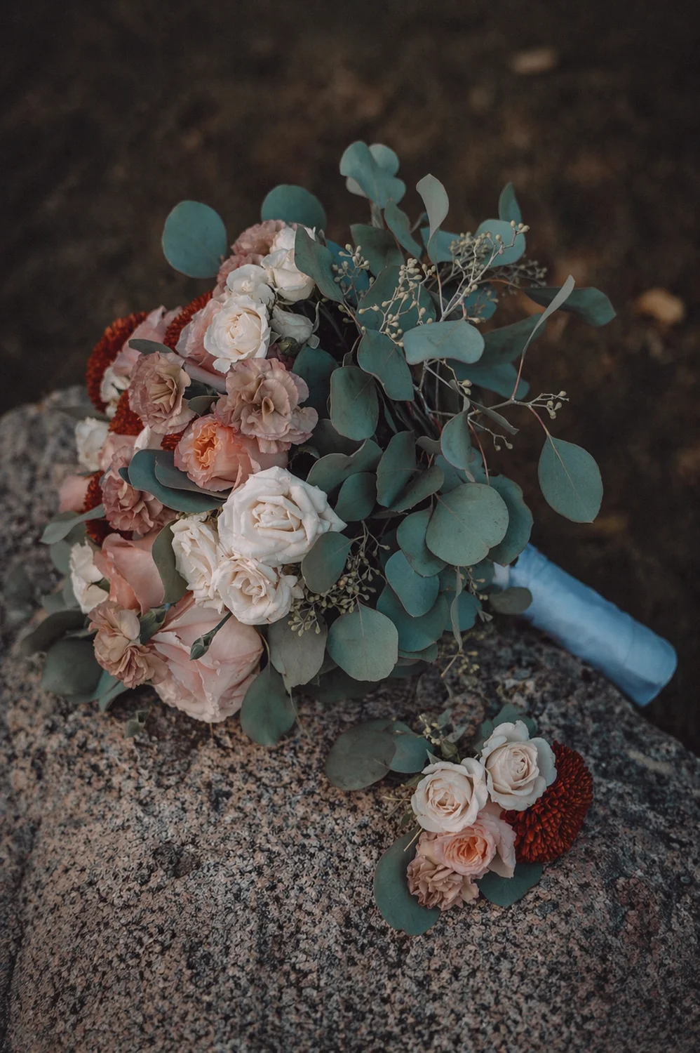 Bespoke bridal bouquet with white roses by Boston Flowers studio
