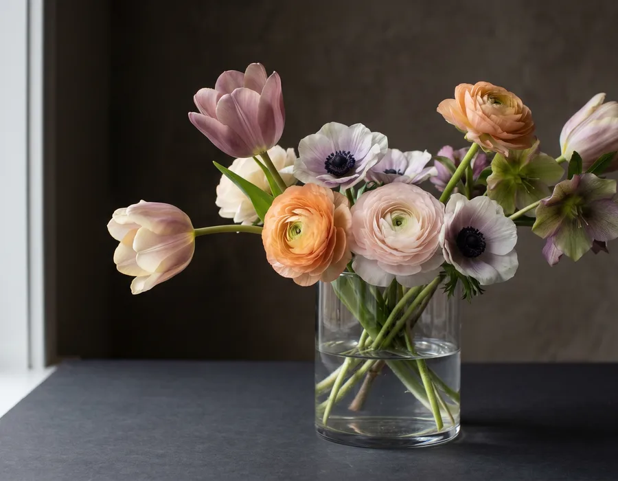 Assortment of seasonal flowers in Boston
