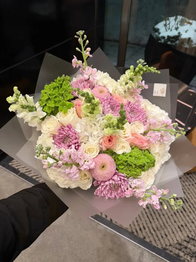 Fresh Garden Bouquet with roses, hydrangeas, and chrysanthemums by Boston Flowers, main view