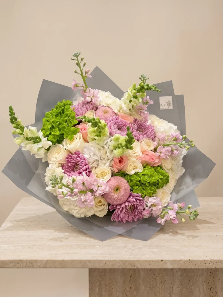 Fresh Garden Bouquet with fresh garden flowers, greenery, and seasonal textures for same-day flower delivery in Boston by Boston Flowers