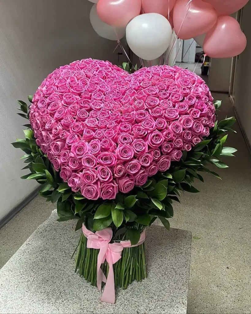 Luxury grand heart-shaped ecuadorian rose arrangement arrangement by Boston Flowers for delivery in Boston