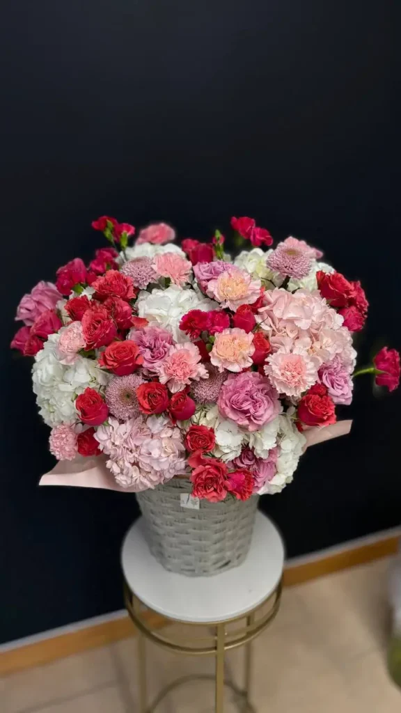 Luxury grand mixed floral planter arrangement by Boston Flowers for delivery in Boston