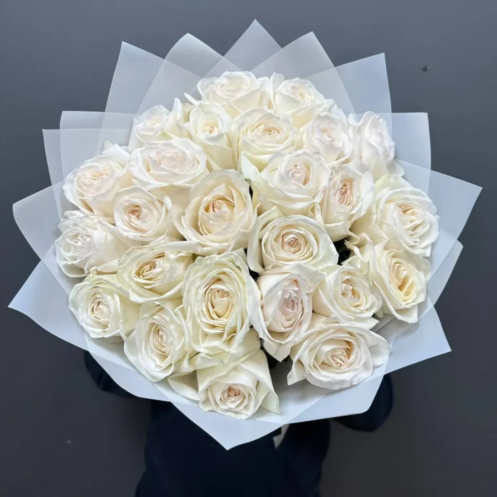 Luxury white o’hara roses arranged by Boston Flowers for delivery in Boston