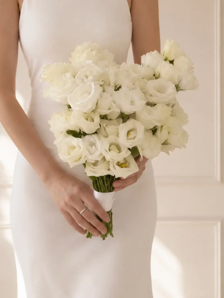 Back Bay Luminary Bridal Bouquet Mixed Flowers bouquet in White, Cream & Ivory for premium flower delivery in Boston