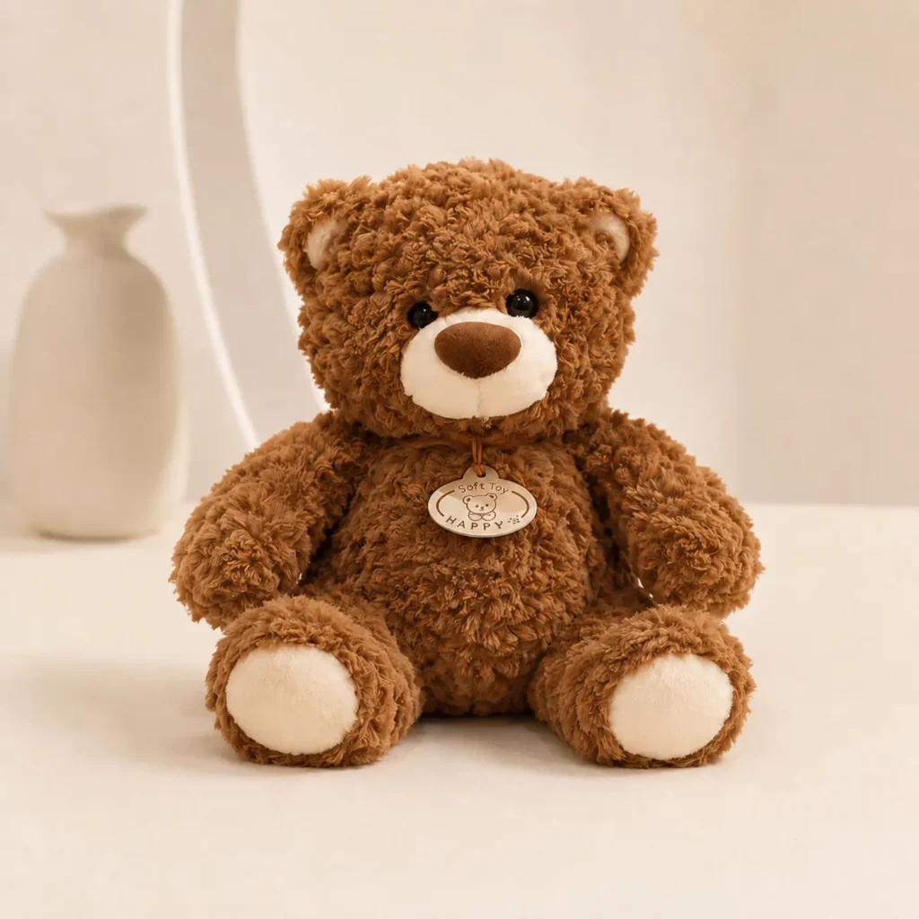 Brown 12-inch plush teddy bear gift add-on for Boston flower delivery