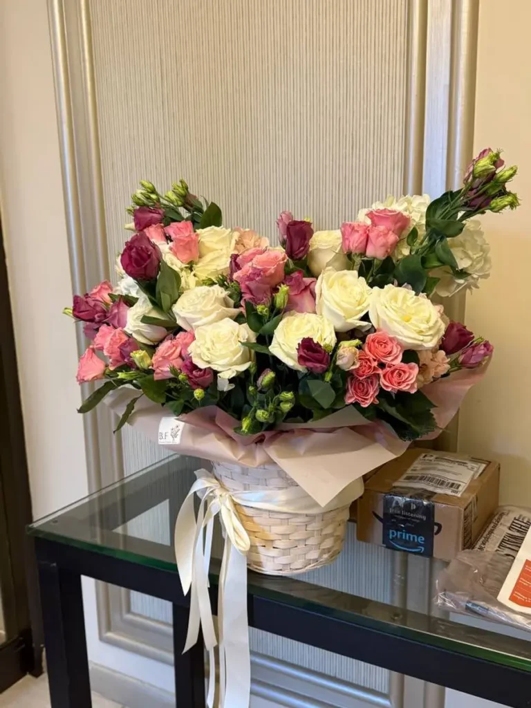 Concord Heritage Planter Roses, Garden Roses, Hydrangeas, Mixed Flowers bouquet in White, Cream & Ivory and Blush, Pink & Pastel and Purple, Lavender & Violet and Blue & Palette Mix for premium flower delivery in Boston